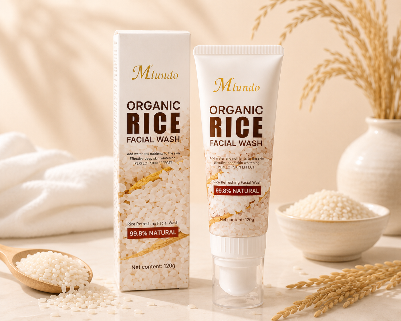 Organic Rice Facial Wash – 120g