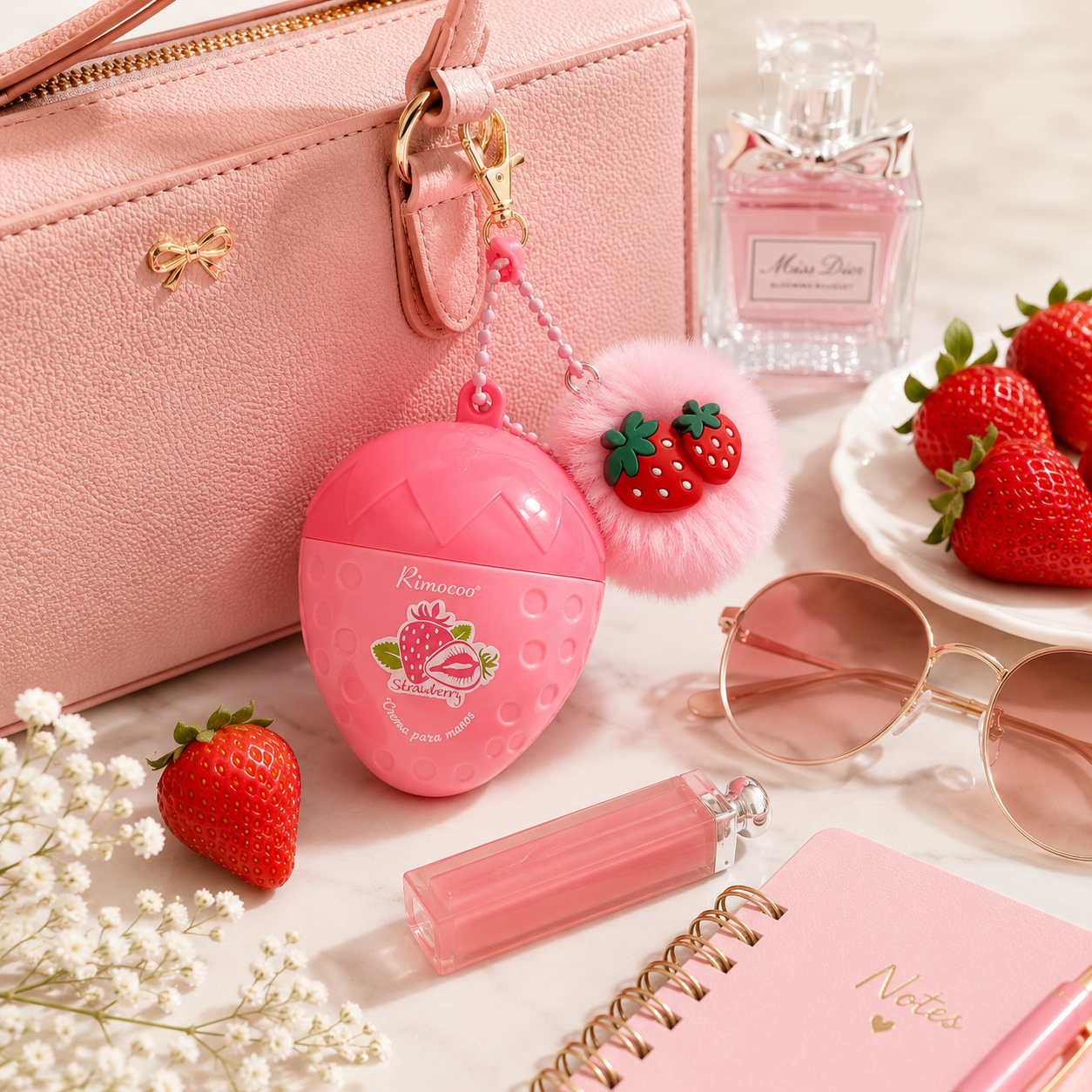 Strawberry Hand Cream Keychain (1 piece)