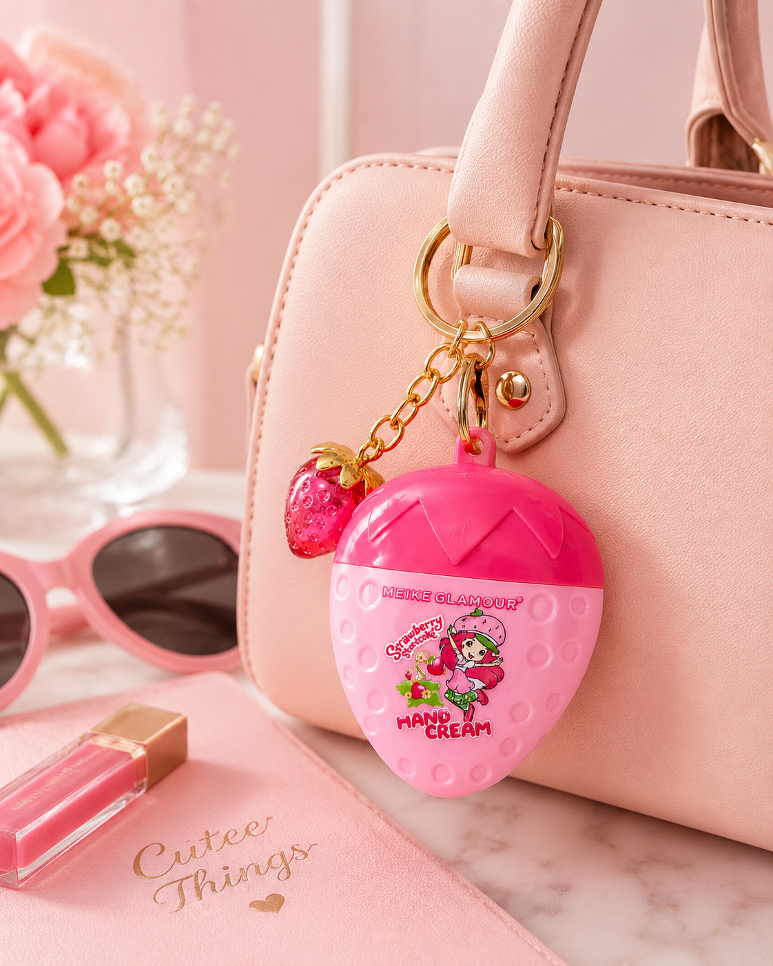 Strawberry Hand Cream with Keychain (1 piece)