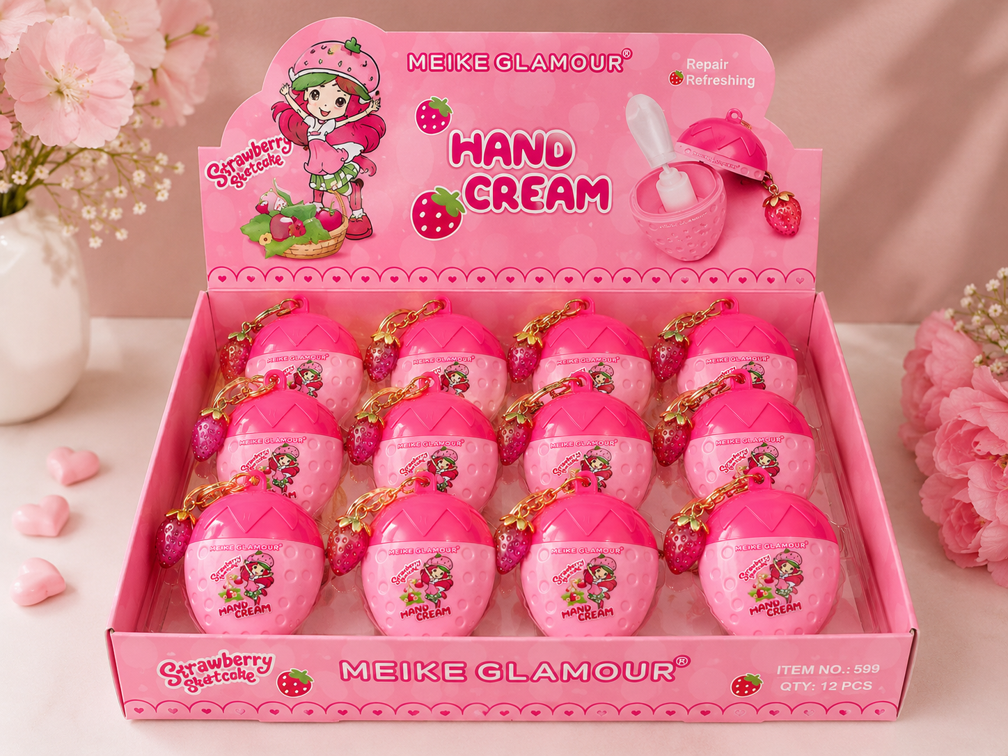 Strawberry Hand Cream with Keychain (1 piece)