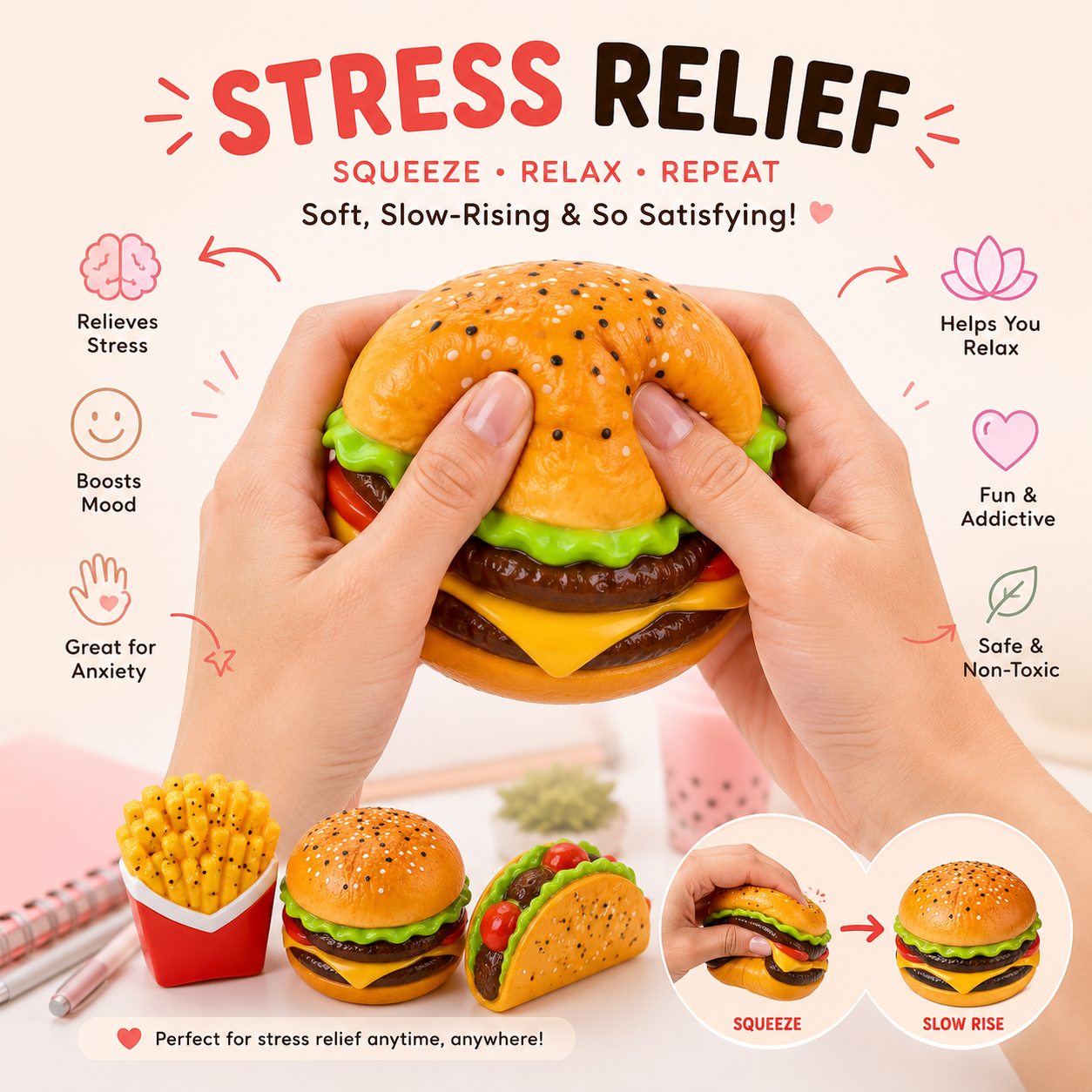 Fun Food Squishy Toy - Stress Refief