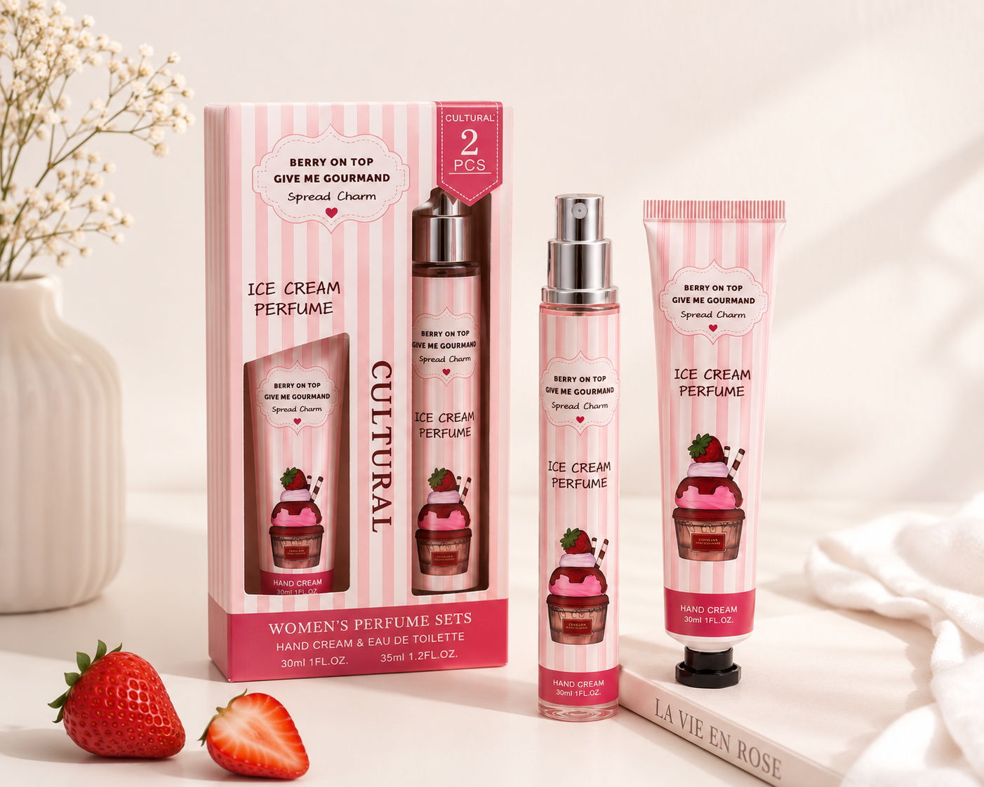 Berry On Top Give Me Gourmand Perfume & Hand Cream Set