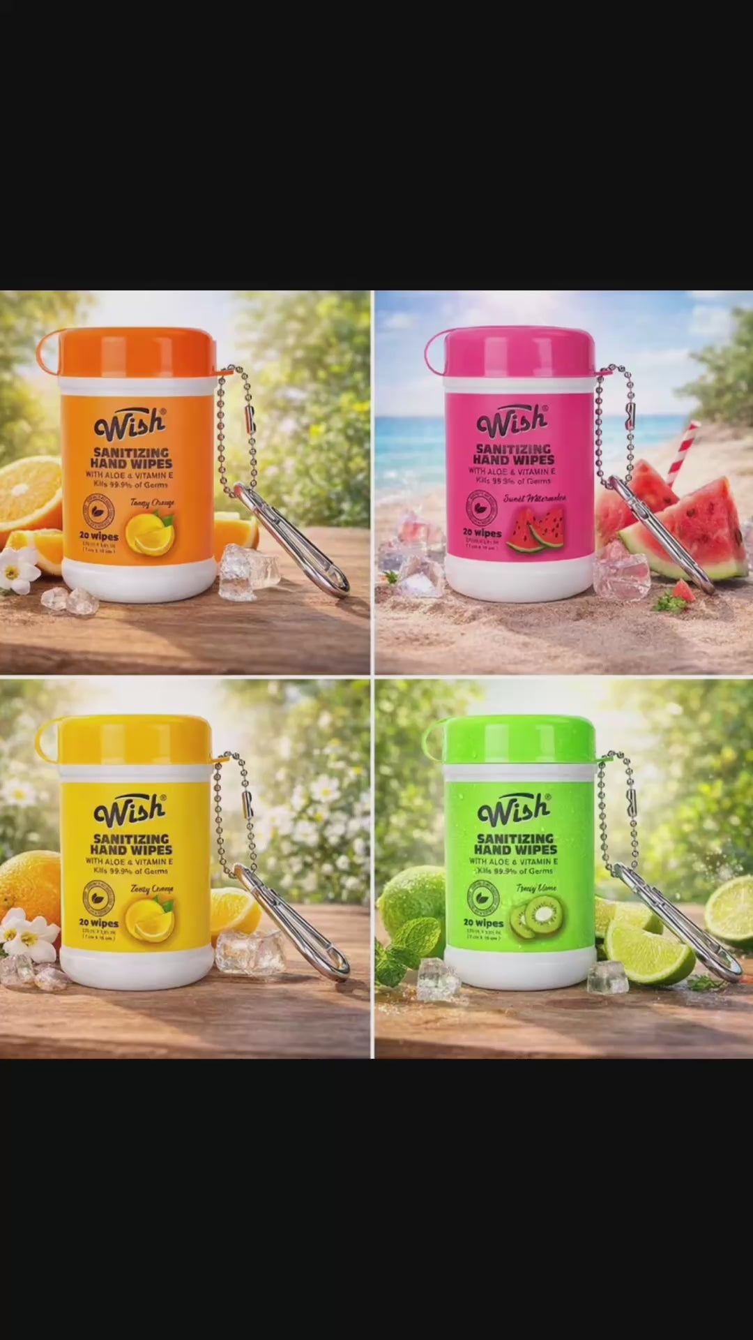 4 Hands Sanitizer with Keychain        (4 Pieces)